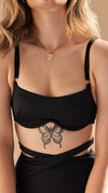 Jordyn Bra - Square Neck Underwire Bra Recycled Black