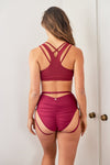 Jaded Top - Strappy Racerback Top Wine