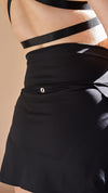 Dakota Tennis Skirt - A Line High Waist Skort Recycled Black