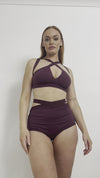 Tia Top - Strappy Cross Over Top Recycled Mulberry