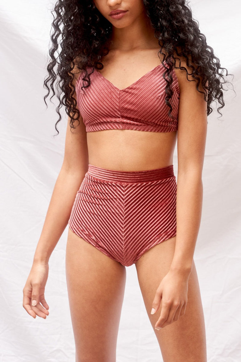 Lana High Waist - Velvet High Waist Bottoms