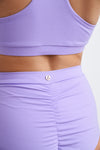 Lure You Shorts - High Waist Scrunch Garter Shorts Lilac