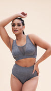 Gabi Crop - Shaping Breathable Crop Recycled Grey