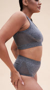 Gabi Crop - Shaping Breathable Crop Recycled Grey