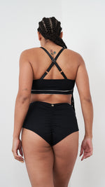 Missy High Waist - Piping Detail High Waist Recycled Bottom Black