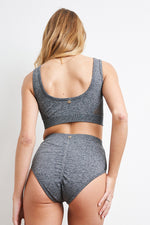 Gabi Crop - Shaping Breathable Crop Recycled Grey