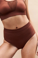 Leah High Waist - Shaping Breathable Bottoms Recycled Choco