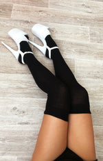 Black Thigh High Sock