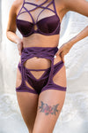 Letty Suspender - Satin Criss Cross Suspender