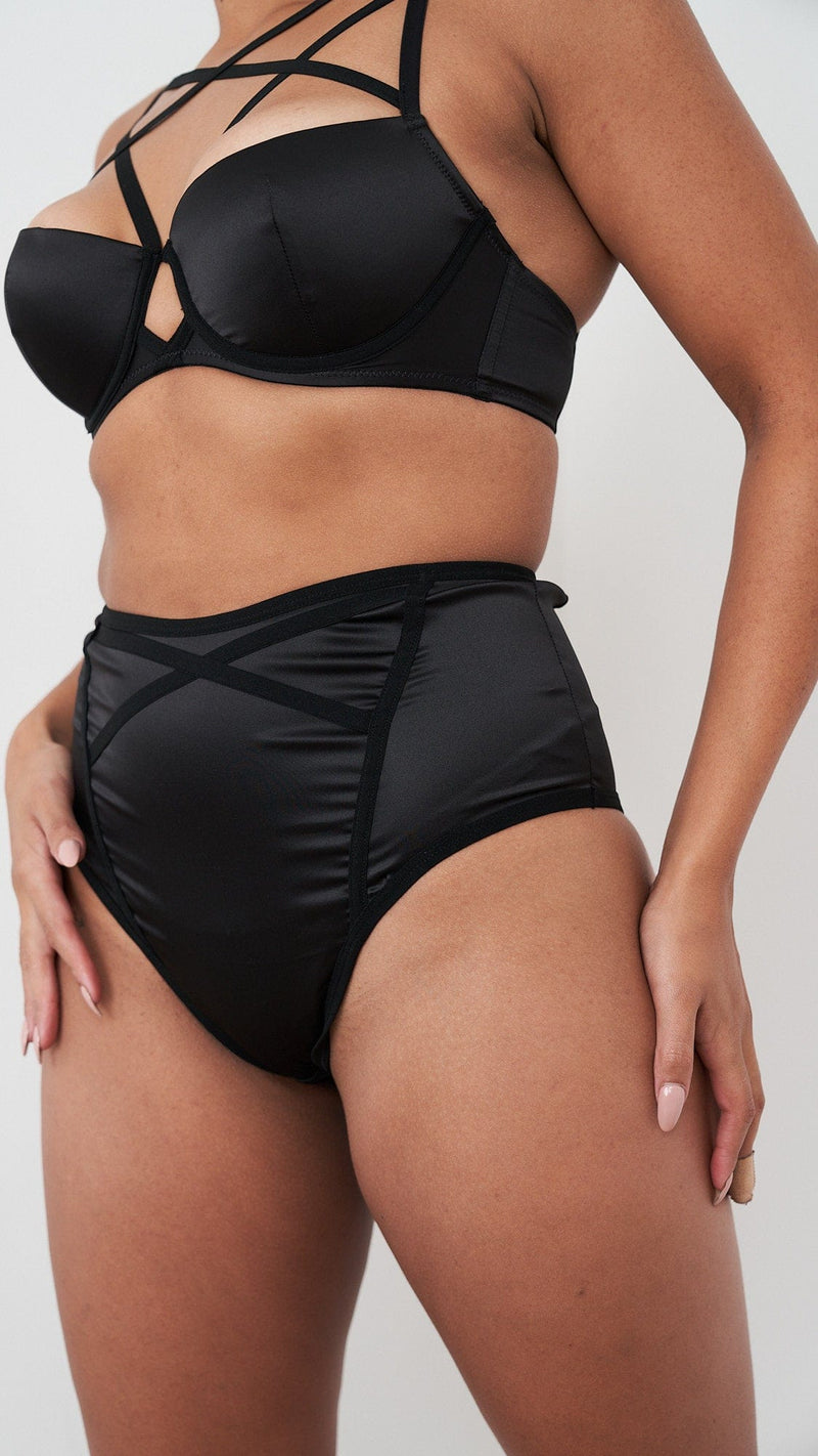 Letty Bottom - Satin Scrunch High Waisted Bottoms