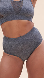 Leah High Waist - Shaping Breathable Bottoms Recycled Grey